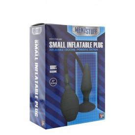 Чёрная анальная пробка с функцией расширения MENZSTUFF SMALL INFLATABLE PLUG- 12,5 см.