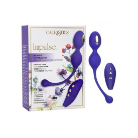 Фиолетовые виброшарики с электростимуляцией Impulse Intimate E-Stimulator Dual Kegel