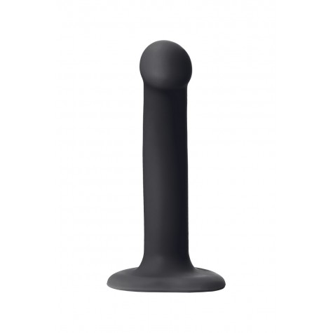 Черный фаллос на присоске Silicone Bendable Dildo S - 17 см.