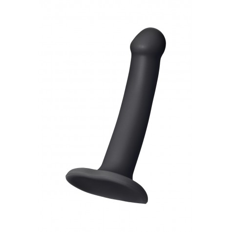 Черный фаллос на присоске Silicone Bendable Dildo S - 17 см.