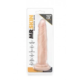 Телесный фаллоимитатор без мошонки с присоской Dr. Skin Realistic Cock Basic 7.5 - 19 см.